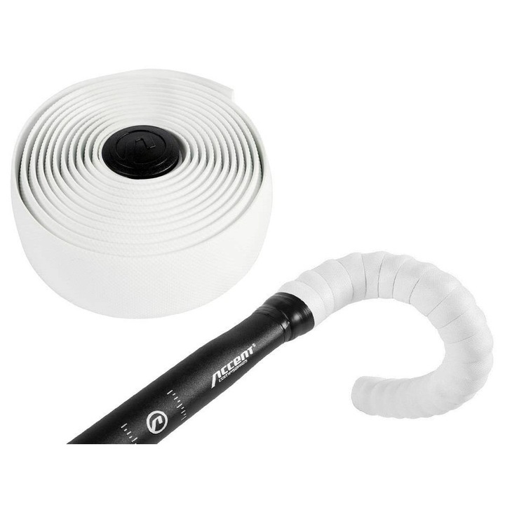 Banda ghidon bicicleta Accent AC-Tape 2 buc x2 m alba