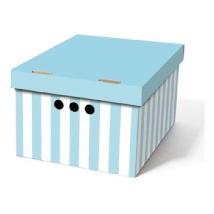 Cutie depozitare, DekorHome, dungi albastre, A4