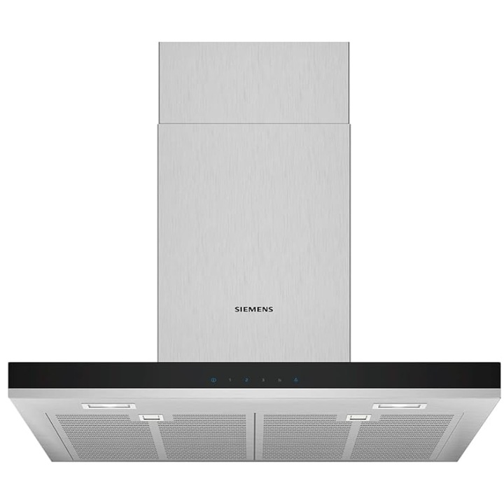 Hotă decorativă Siemens iQ300, inox, 60 cm, putere maximă 752 m/h, 3 trepte de putere