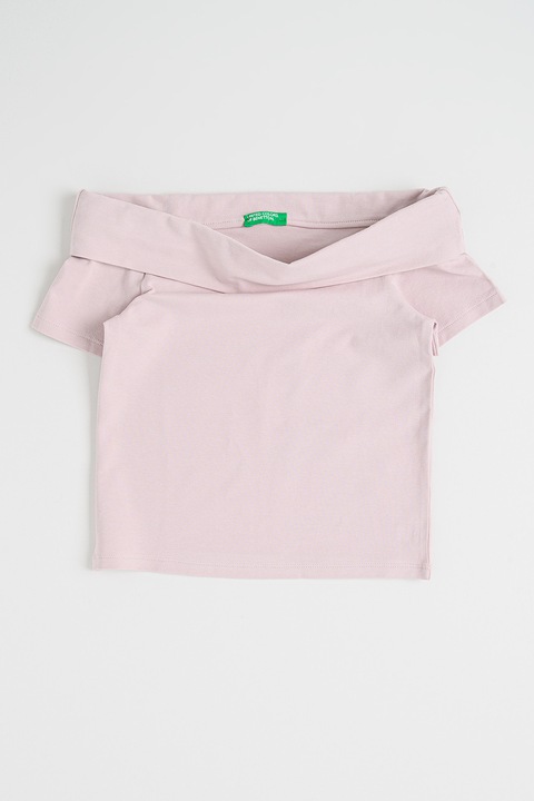 United Colors of Benetton, Ejtett vállú póló, Púderrózsaszín