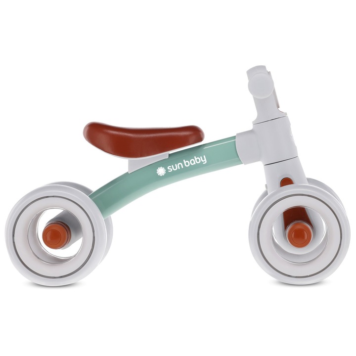 Bicicleta Fara Pedale Cu Led Pentru Copii Zoomi 4 Roti Roti Eva Cadru Otel Verde Menta 1 An