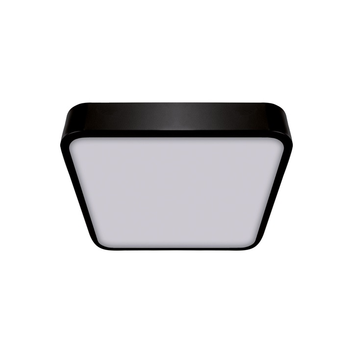 Struhm LED mennyezeti lámpa, 16W, 4000K, fekete, 30x30cm, tápegységgel komplett szett