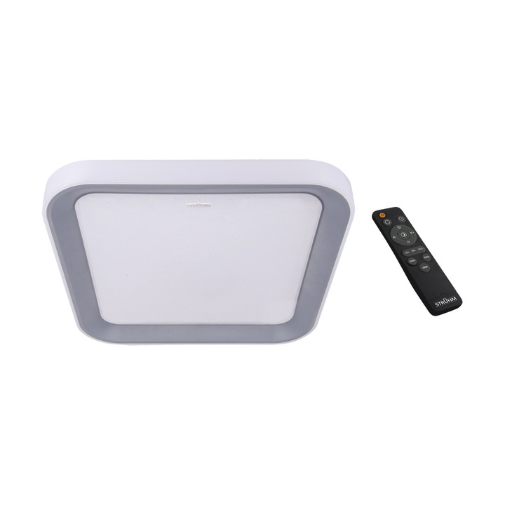 Struhm LED mennyezeti lámpa, 48W, 4200K, ezüst, 80x505x505mm, távirányítóval
