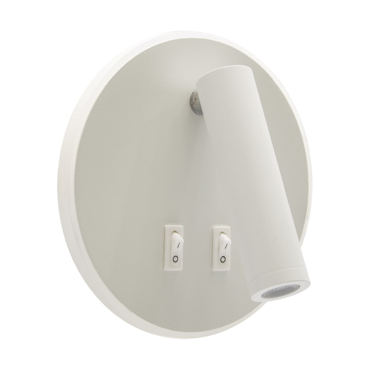 Aplica Struhm OTELLO LED, 6W+3W, fehér, 146x146x80mm