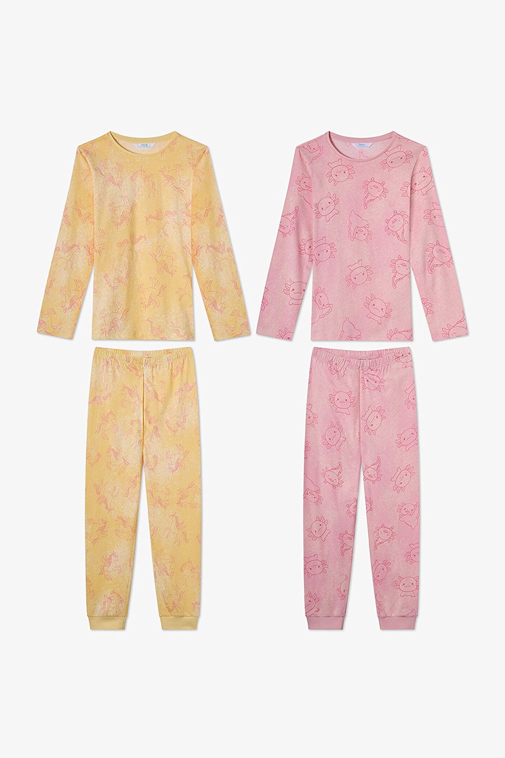 Penti, Set de pijamale regular fit cu imprimeu grafic - 4 piese