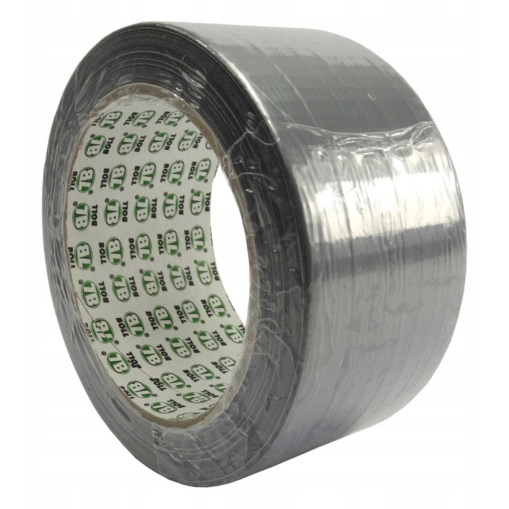 Banda adeziva universala BOLL, 50mm x 50m, argintie, rezistenta la temperaturi extreme