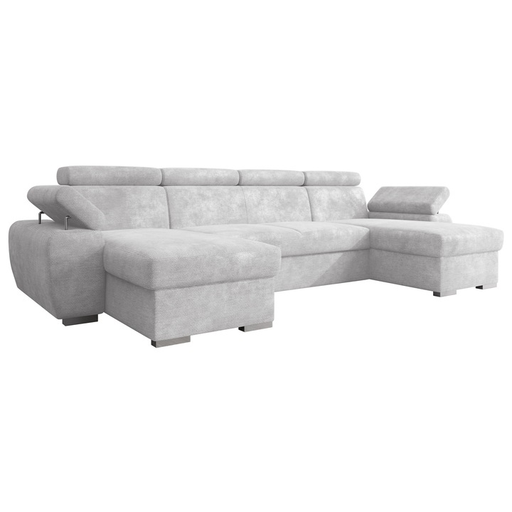 Coltar living modern Herekos U, MIRJAN 24, gri, 170x323x85 cm