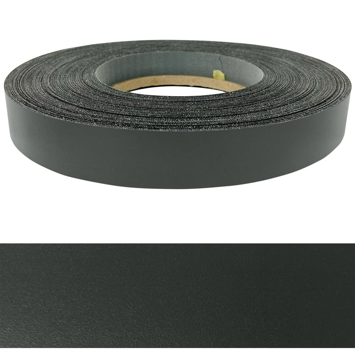 Banda adeziva pentru finisarea marginilor de mobilier, vanzare la metru, 4 x 100 cm, DecoMeister®, Model Graphite, OM304-004-0100