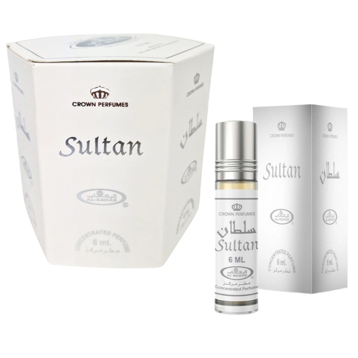 Set 6 parfumuri Sultan 6 ml, Al Rehab, unisex, roll-on