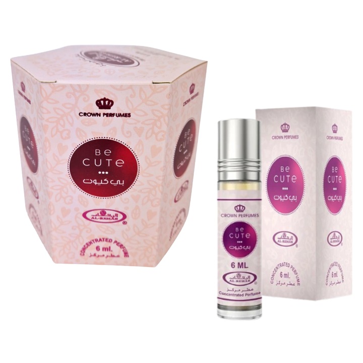 6 db Be Cute 6 ml parfümolaj szett, Al Rehab, gyümölcsös és virágos jegyek, Szaúd-Arábia