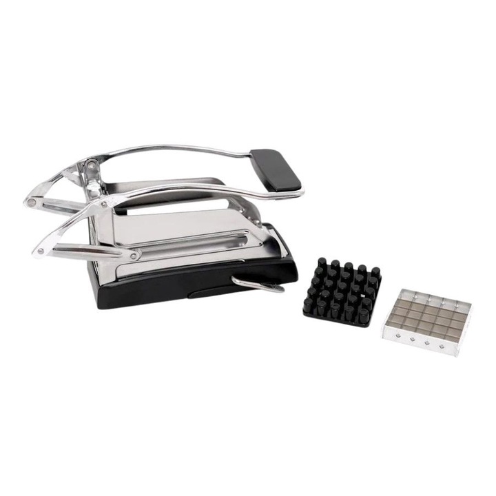 Taietor pentru cartofi pai, inox, talpa din plastic, Perfect Home