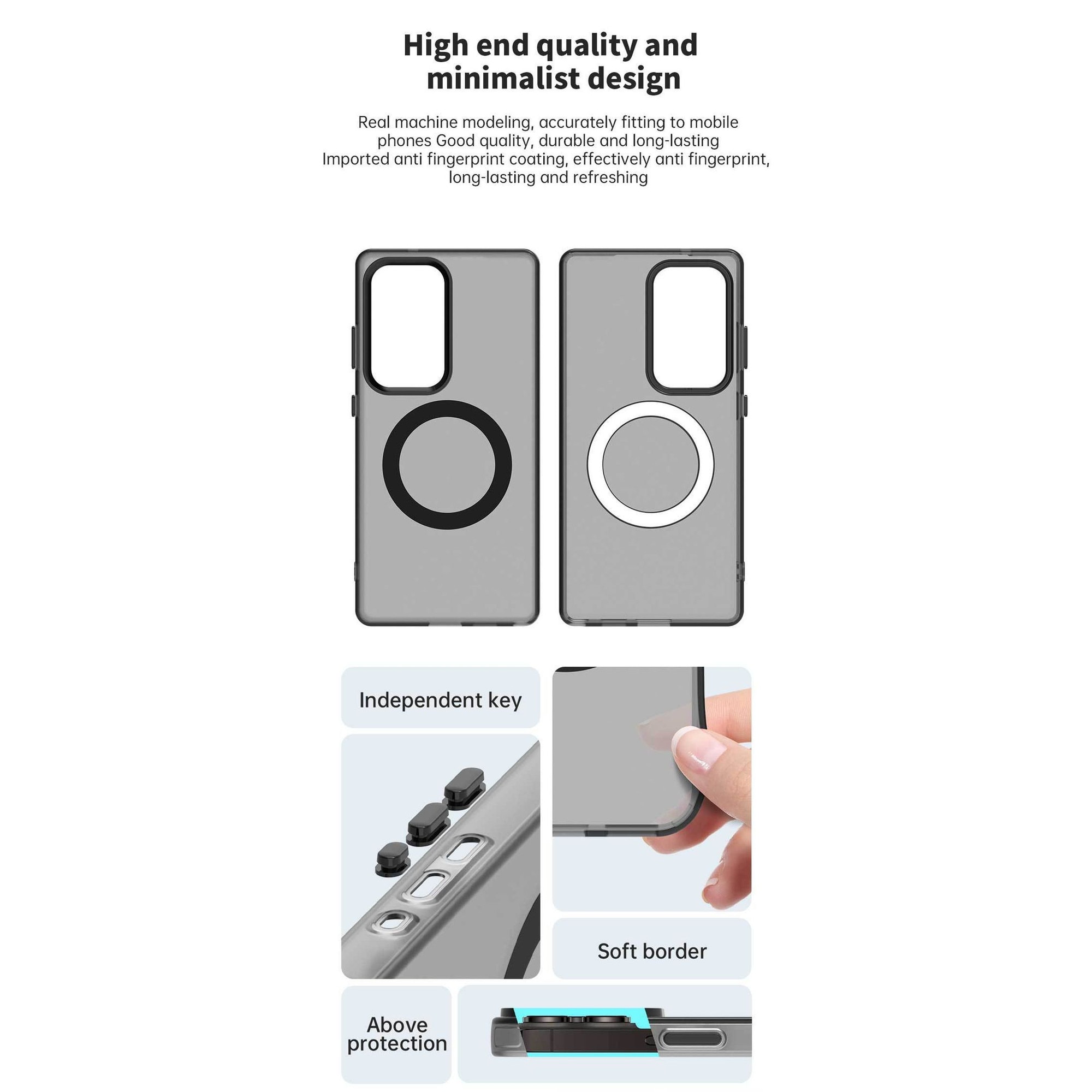 Husa pentru Samsung Galaxy S26 Ultra, MagSafe, Silicon Catifelat, Anti-Soc, Protectie Obiectiv, Culoare Durabila, Alb Transparent