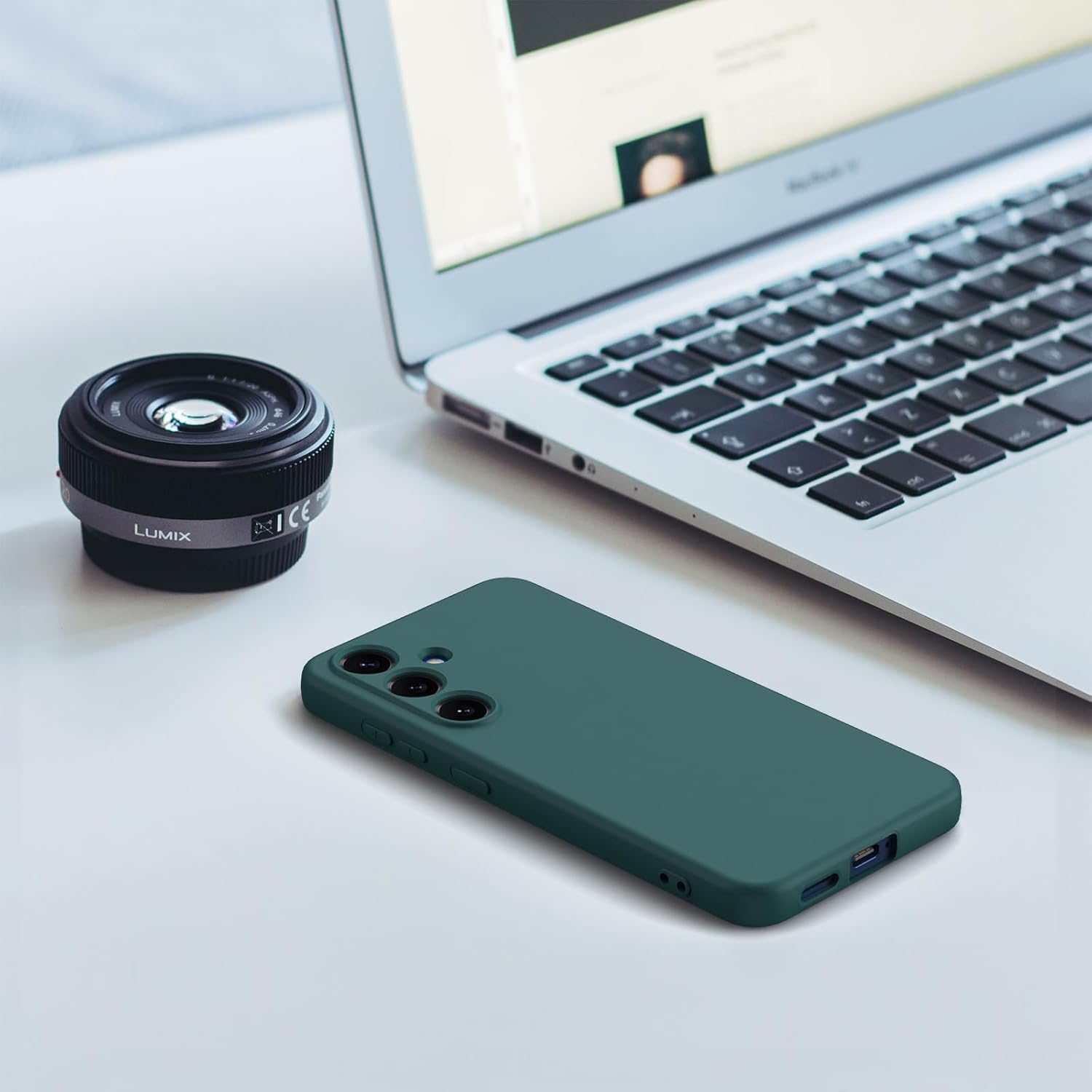 Husa pentru Samsung Galaxy S26 Ultra, Joyshell, Silicon Catifelat, Interior Microfibra, Ultra Slim, Antisoc, Protectie Premium, Verde inchis