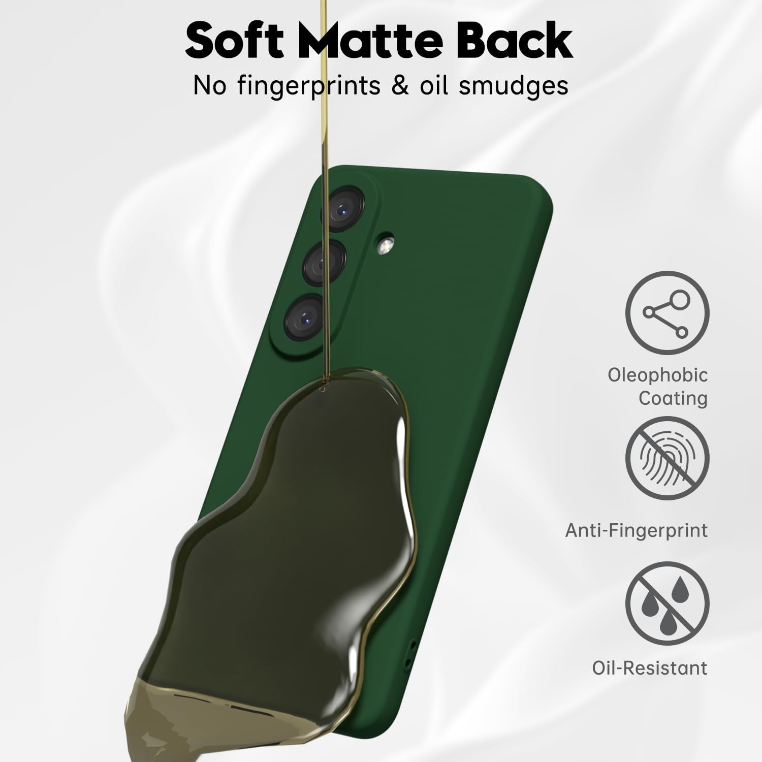 Husa pentru Samsung Galaxy S26 Ultra, Joyshell, Silicon Catifelat, Interior Microfibra, Ultra Slim, Antisoc, Protectie Premium, Verde inchis