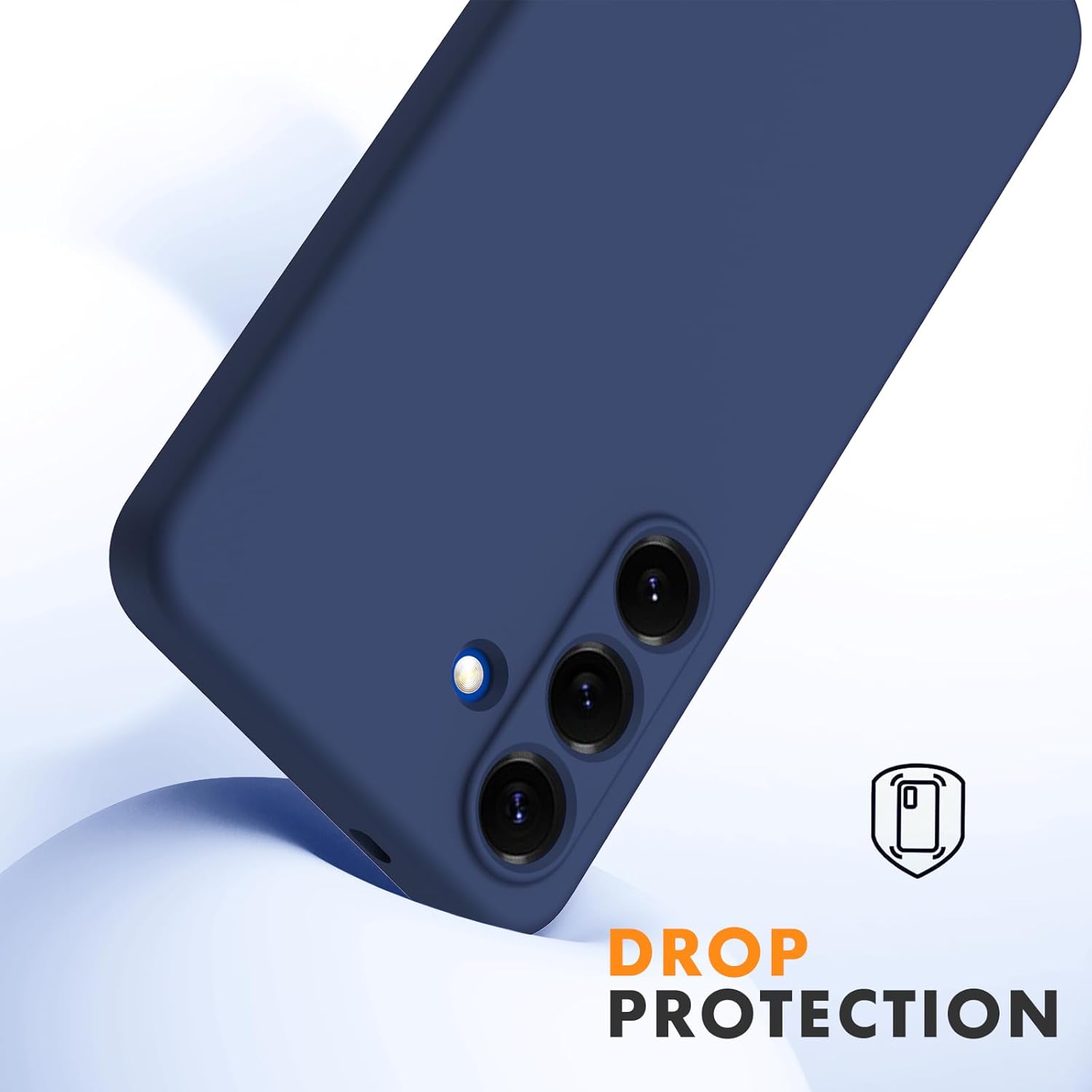 Husa pentru Samsung Galaxy S26 Plus, Joyshell, Silicon Catifelat, Interior Microfibra, Ultra Slim, Antisoc, Protectie Premium, Bleumarin
