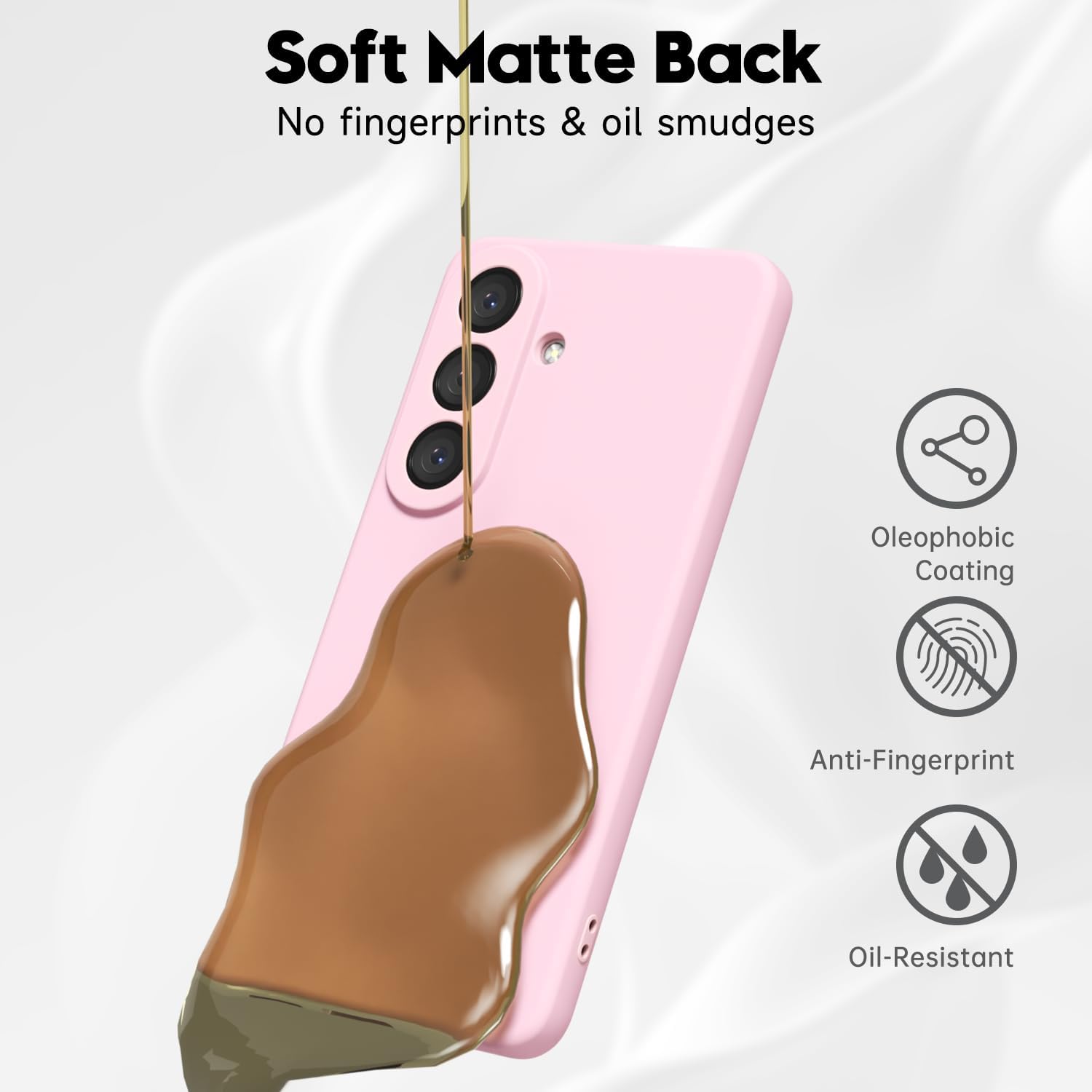 Husa pentru Samsung Galaxy S26, Joyshell, Silicon Catifelat, Interior Microfibra, Ultra Slim, Antisoc, Protectie Premium, Roz pastel