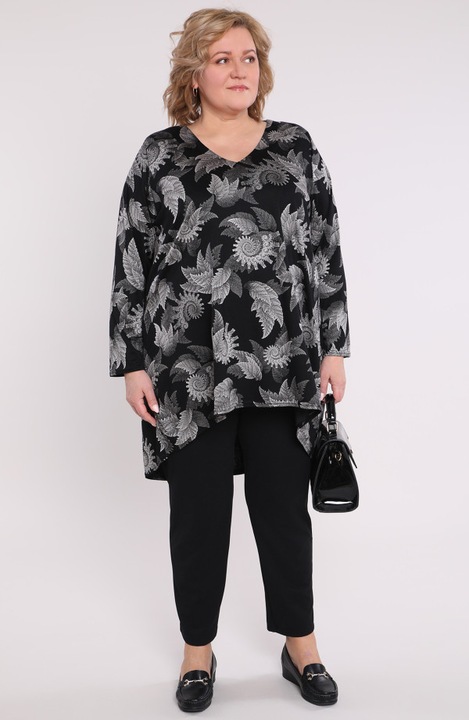 Tunica neagra calda cu frunze