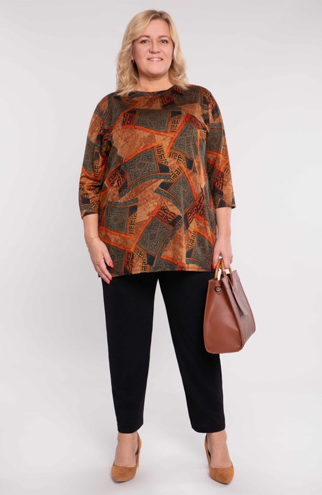 Tunica calduroasa cu buzunare in modele orientale