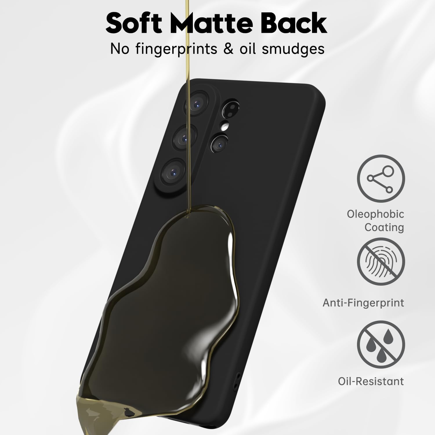 Husa pentru Samsung Galaxy S26 Plus, Joyshell, Silicon Catifelat, Interior Microfibra, Ultra Slim, Antisoc, Protectie Premium, Negru