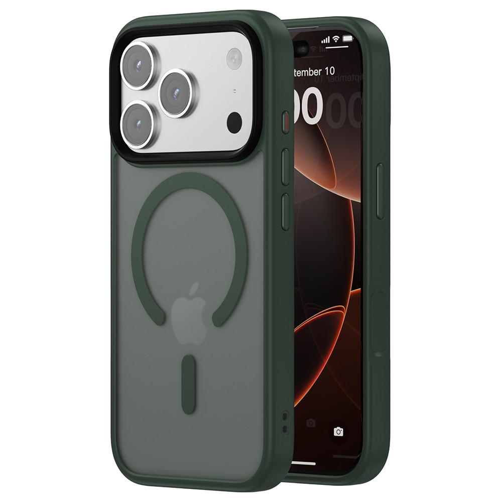 Husa compatibila cu Incarcare Magsafe pentru Apple iPhone 17 Pro Max, CASEY STUDIOS™, de Protectie, Slim, pentru Incarcare Wireless, Margini Ridicate pentru Protectia Ecranului si a Camerelor, Verde Deschis
