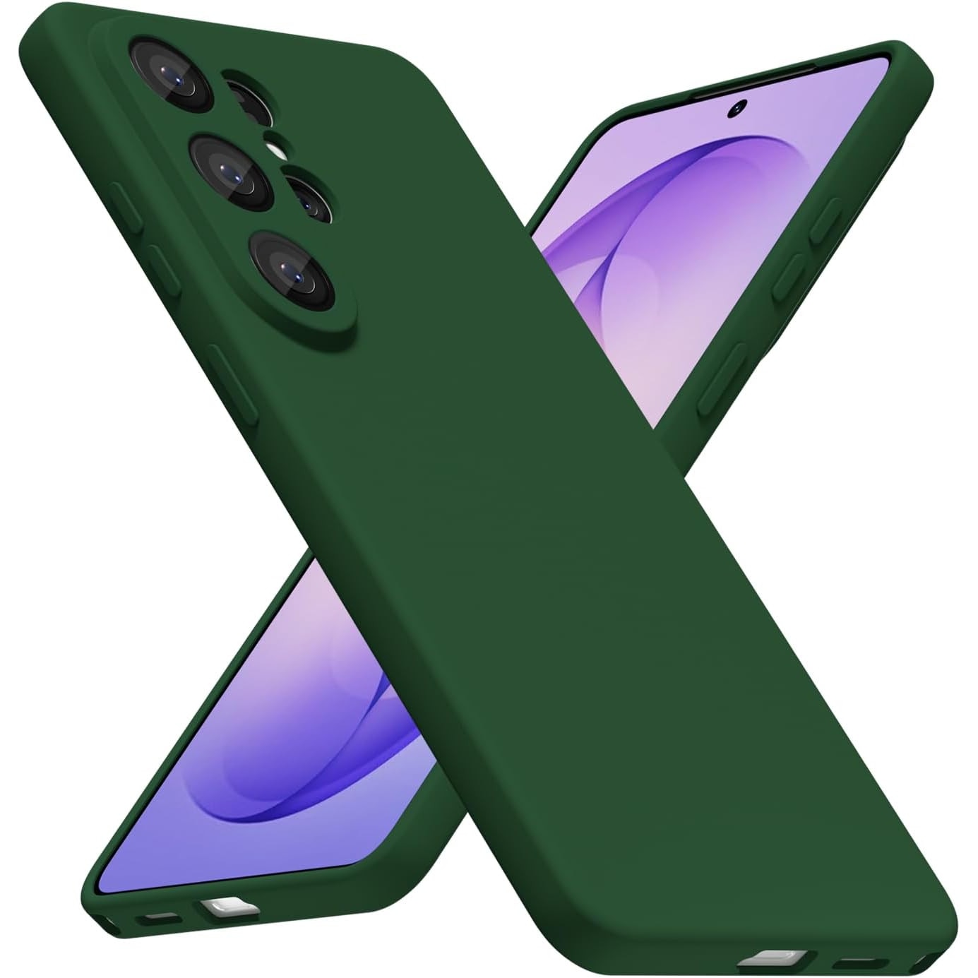 Husa pentru Samsung Galaxy S26 Ultra, Joyshell, Silicon Catifelat, Interior Microfibra, Ultra Slim, Antisoc, Protectie Premium, Verde inchis