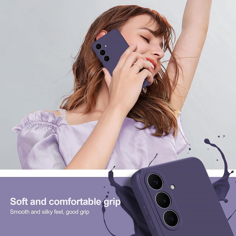 Husa pentru Samsung Galaxy A16, silicon lichid, Calitate Premium, Interior din Microfibra, Protectie Sporita, Antisoc, Violet inchis