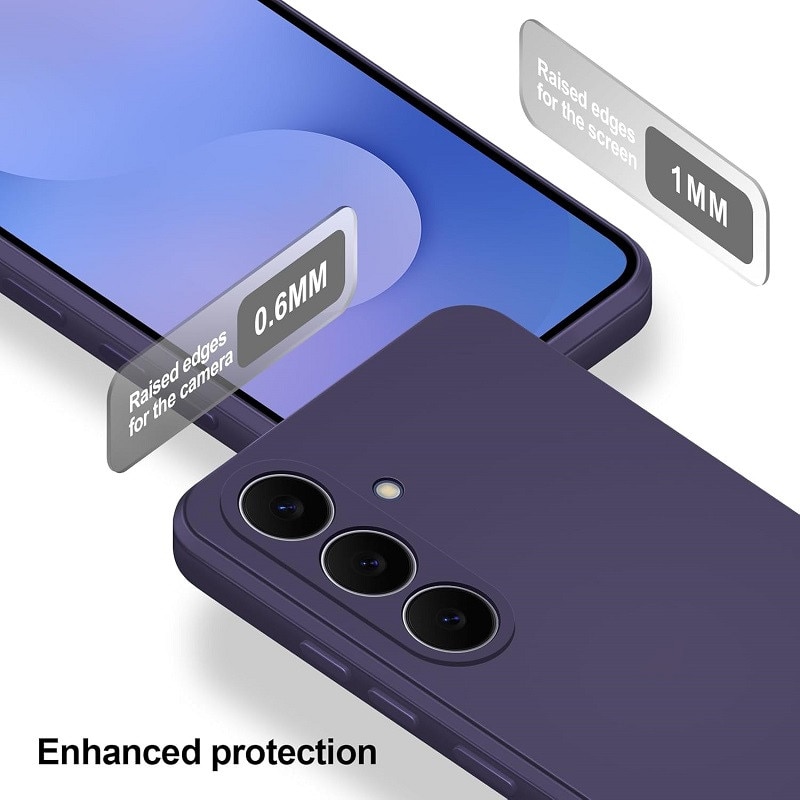 Husa pentru Samsung Galaxy A16, silicon lichid, Calitate Premium, Interior din Microfibra, Protectie Sporita, Antisoc, Violet inchis