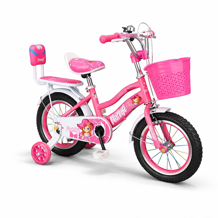 Gyermek kerékpár 20 colos Princess első kosárral és babaszékkel – lány kerékpár 6-9 éveseknek