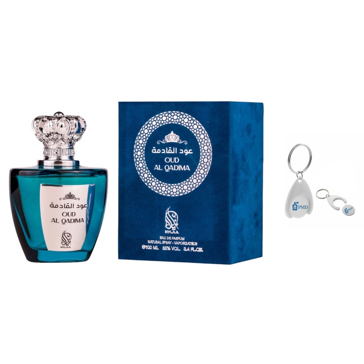 Apa de Parfum Nylaa Oud Al Qadima, Férfi, 100 ml egyedi PMD kulcstartóval