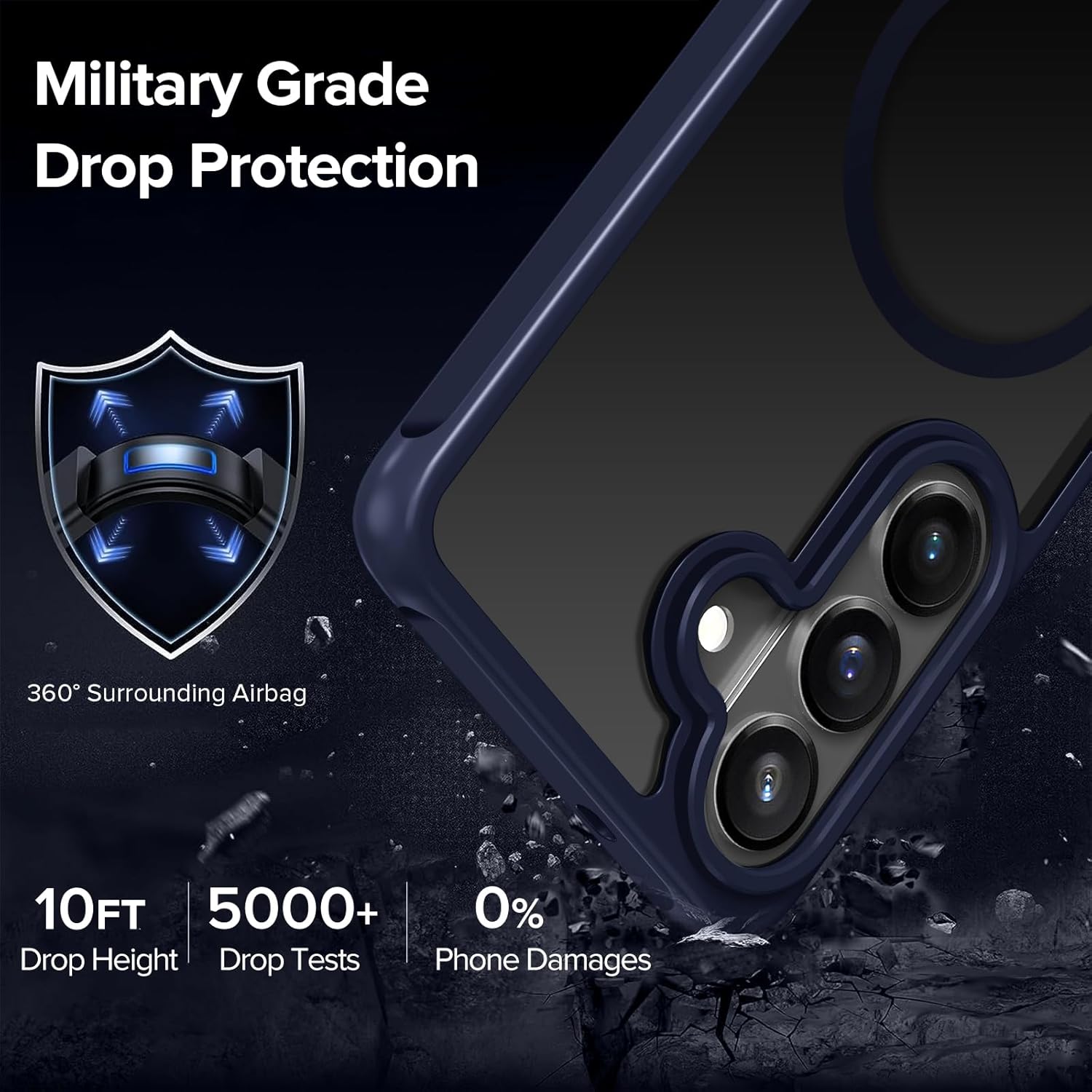 Husa pentru Samsung Galaxy S26, Joyshell Frost Matte cu MagSafe, Protectie Completa, Albastru