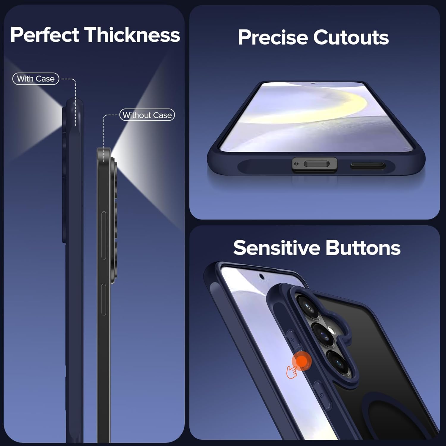 Husa pentru Samsung Galaxy S26, Joyshell Frost Matte cu MagSafe, Protectie Completa, Albastru
