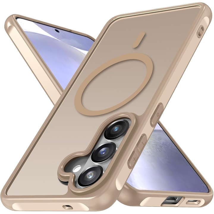 Husa pentru Samsung Galaxy S26, Joyshell Frost Matte cu MagSafe, Protectie Completa, Crem