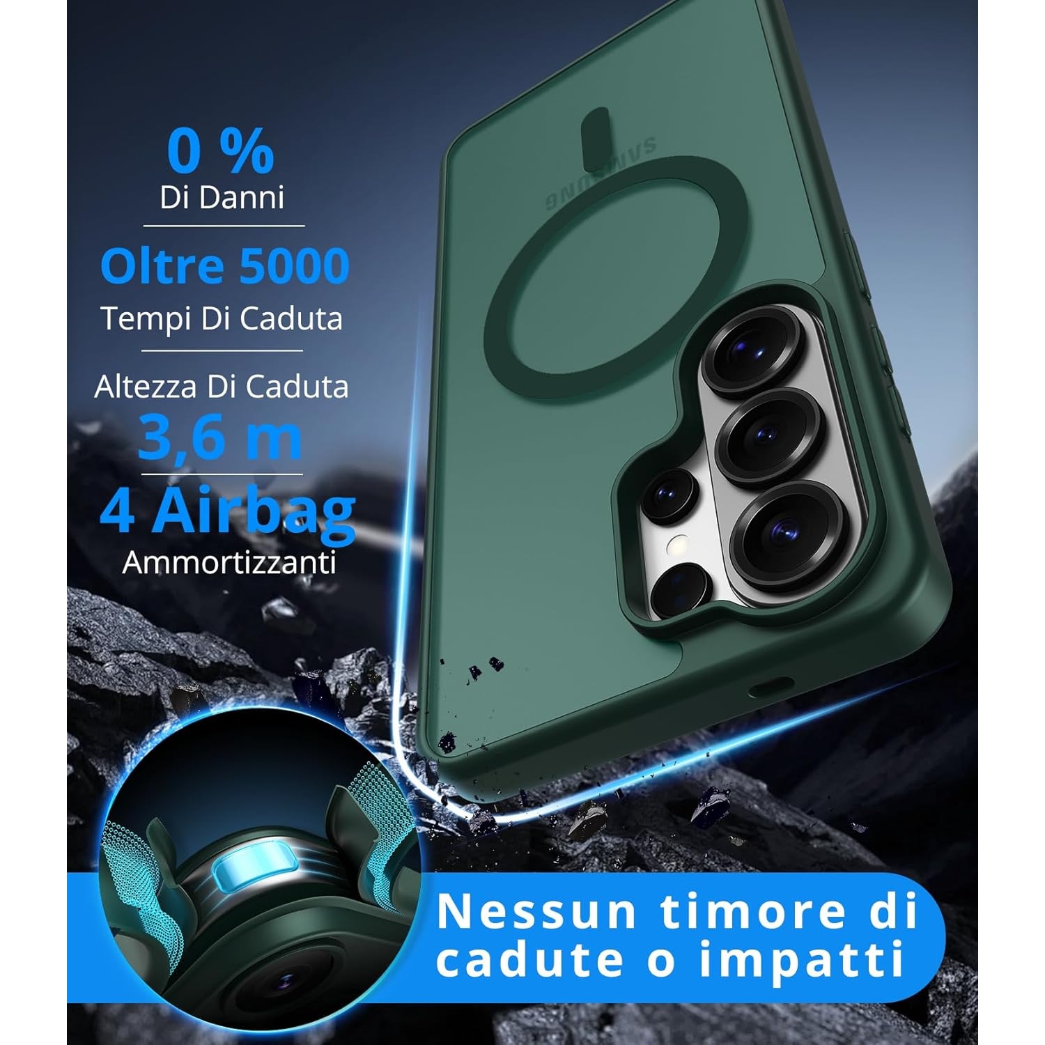 Husa pentru Samsung Galaxy S26 Ultra, Joyshell Frost Matte cu MagSafe, Protectie Completa, Verde