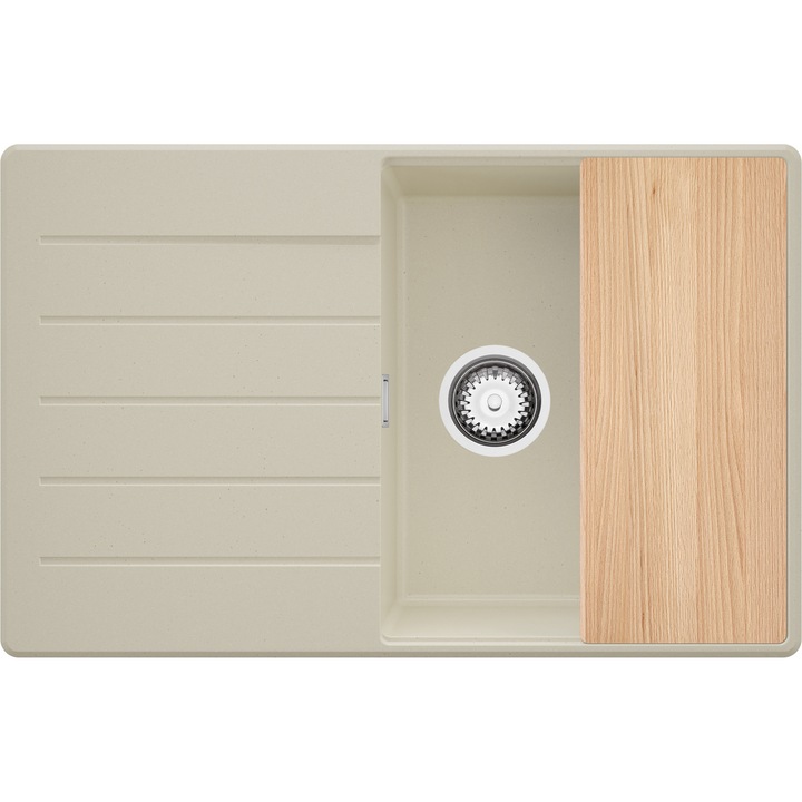 Chiuveta bucatarie PrimaGran Copenhaga, 1 cuva, Bej, 78x50cm