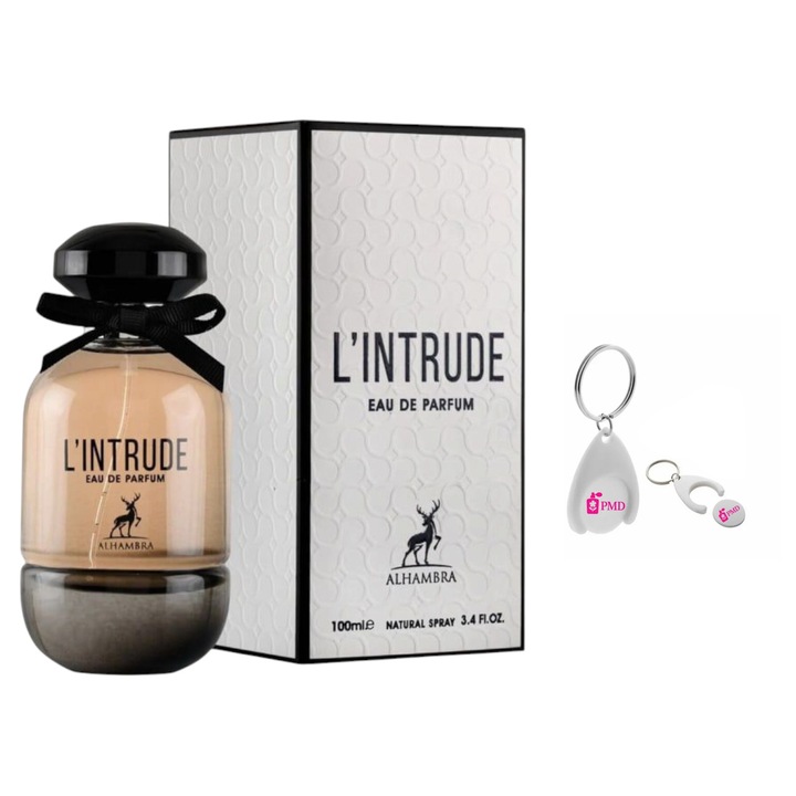 Apa de Parfum Alhambra L intrude, Femei, 100 ml cu Breloc Personalizat PMD
