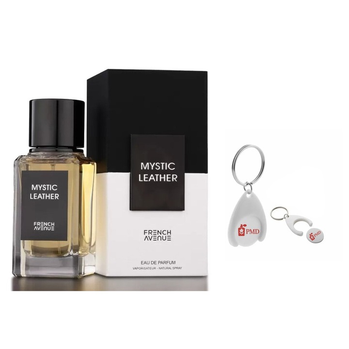 Парфюмна вода French Avenue Mystic Leather, унисекс, 100 мл с персонализиран ключодържател PMD