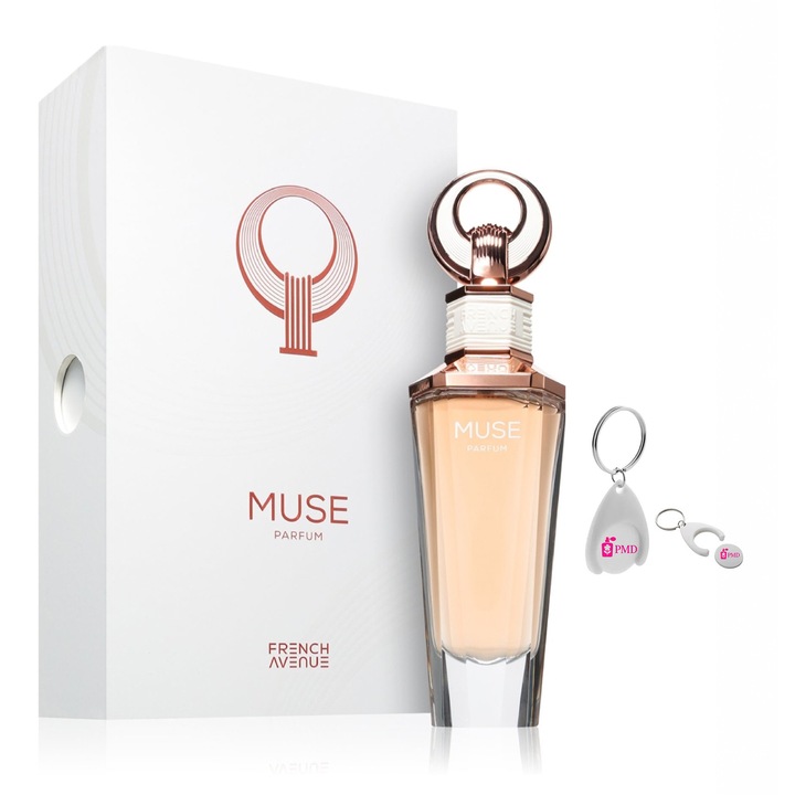 Комплект парфюмна вода Muse, French Avenue, жени, 80 ml с персонализиран ключодържател PMD