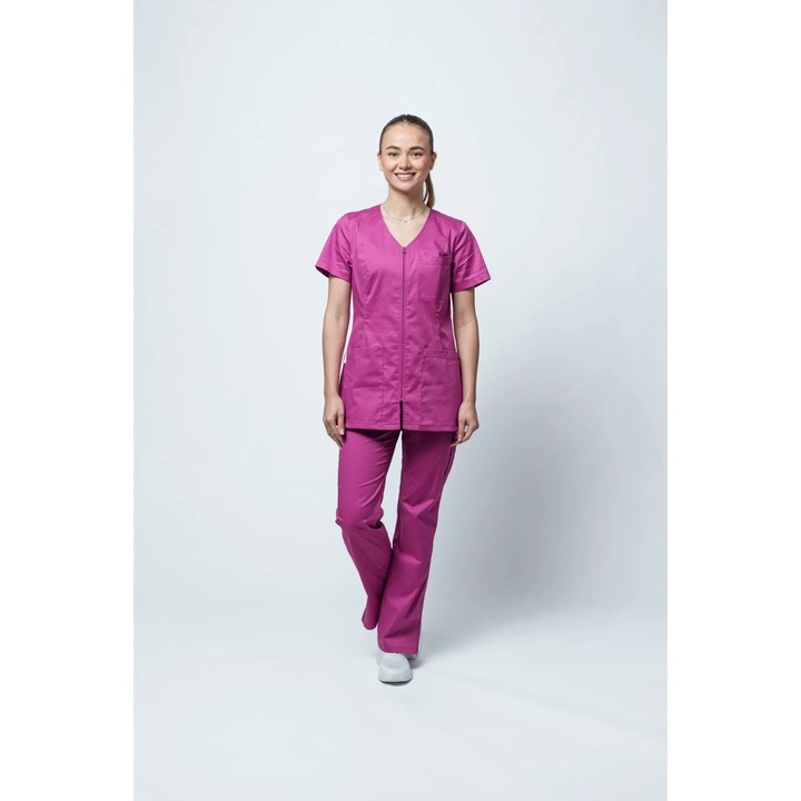 Bluza medicala Elena Clasica, marime XXL, culoare mov