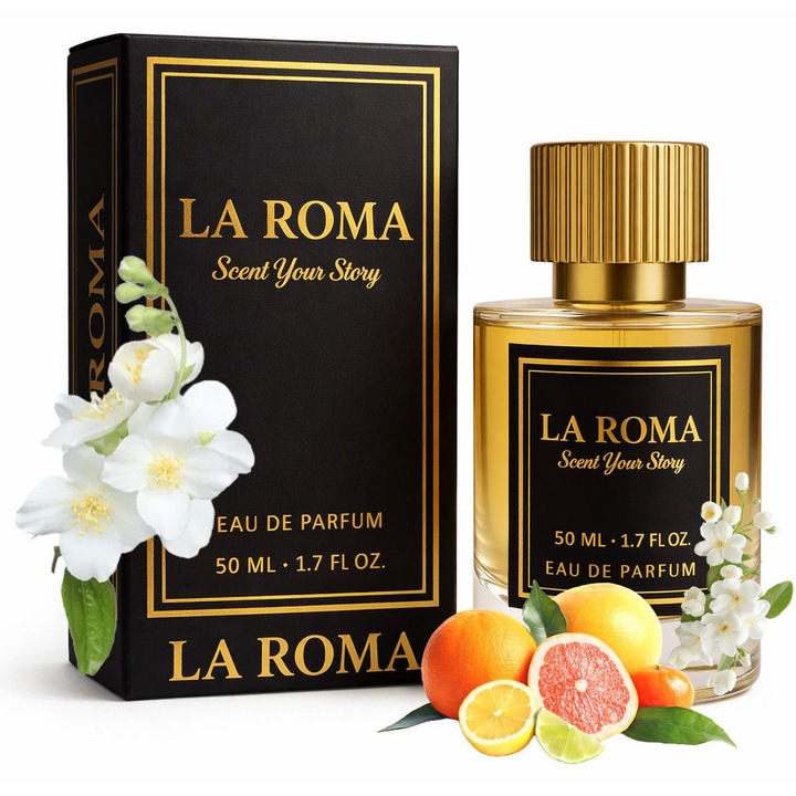 Apa de Parfum La Roma U-10 Africa, Unisex, cu citrice, iasmonie si vetiver, oriental-lemnos, persistent si exotic, miros intens, luminos, de aventura si libertate, 50ml