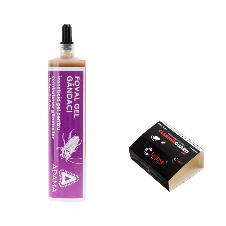 Gel Insecticid Impotriva Gandacilor Foval Gel 35g + Capcana gandaci, rozatoare, soareci si sobolani cu lipici CleanseGuard TOTAL