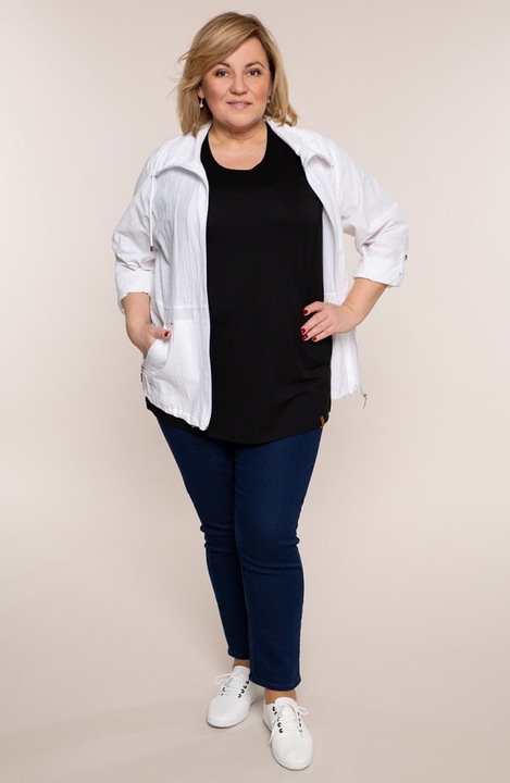 Bluza dama MDR24, viscoza neagra, bretele groase, marime 48-50