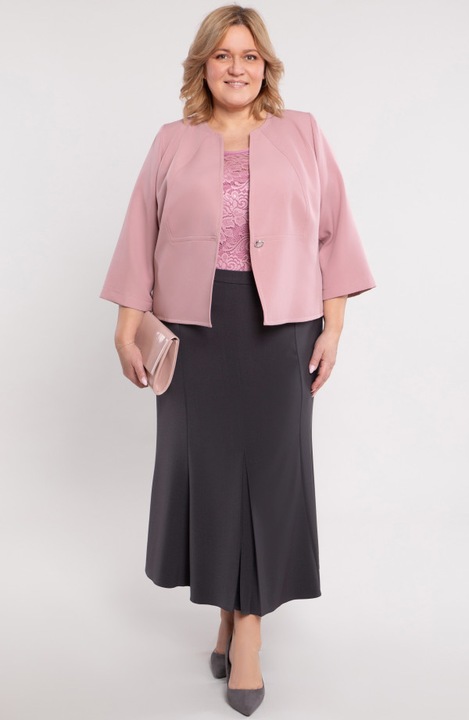 Bluza roz cu dantela florala