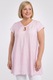 Пудрово розова туника с изрез