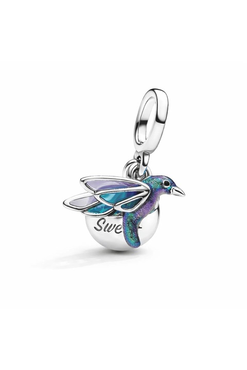 Pandantiv colibri, argint 925, cristale zirconia, 3x2cm
