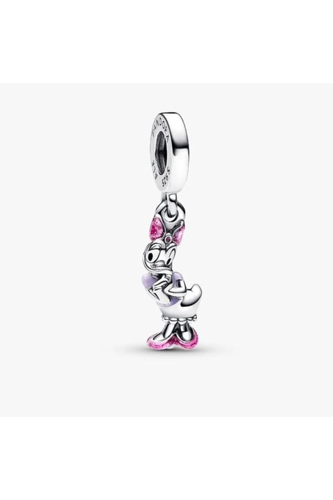 Pandantiv Talisman Daisy Duck, argint 925, cristale zirconia, design elegant