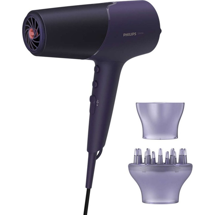 Uscator de Par Philips, 2300 W, 6 viteze, 6 trepte temperatura, difuzor, Mov