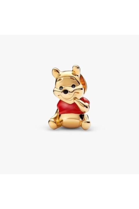 Pandantiv Winnie the Pooh din argint 925, cristale zirconia, elegant, cutie cadou