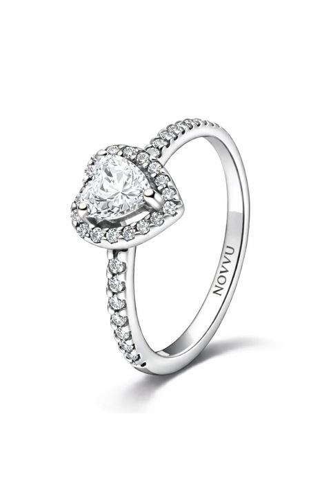 Inel NOVVU, argint 925, cristale zirconia, alb, Marimea 50