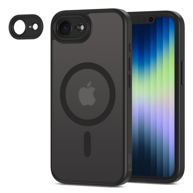 Husa Upzz Tech MagCam Compatibila Cu iPhone 17e, MagSafe, Protectie La Camere, AntiShock, Negru Matte