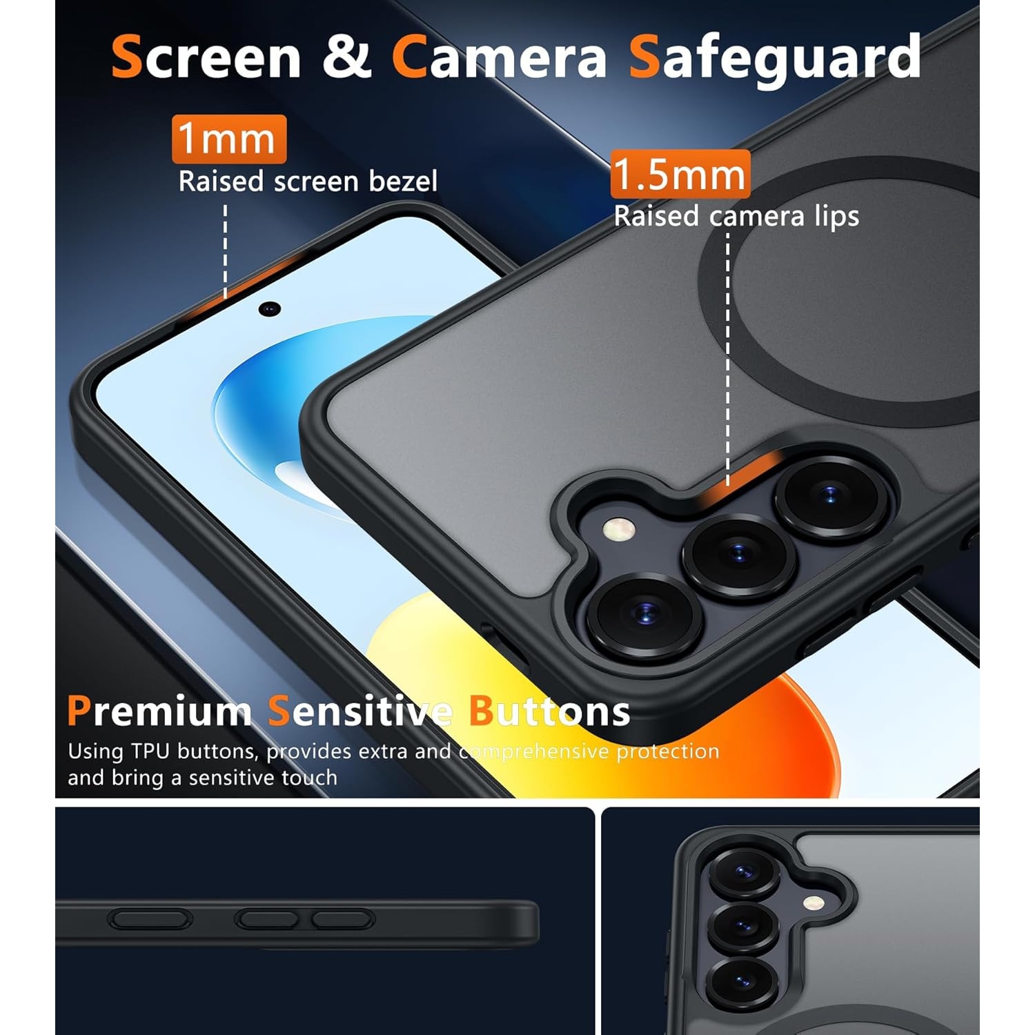 Husa pentru Samsung Galaxy S26, MagSafe, Hybrid Ultra Slim, Carcasa spate Mat, Hardcase, Antisoc, Negru